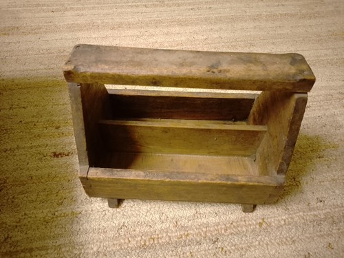 Vintage wooden crate shoe - wooden,