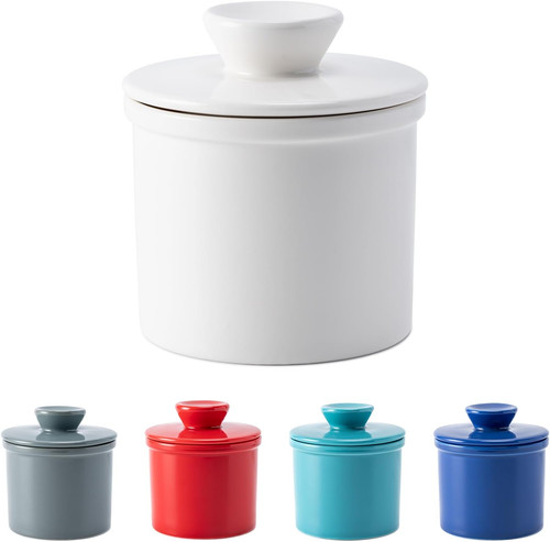Butter crock with lid - butter,
