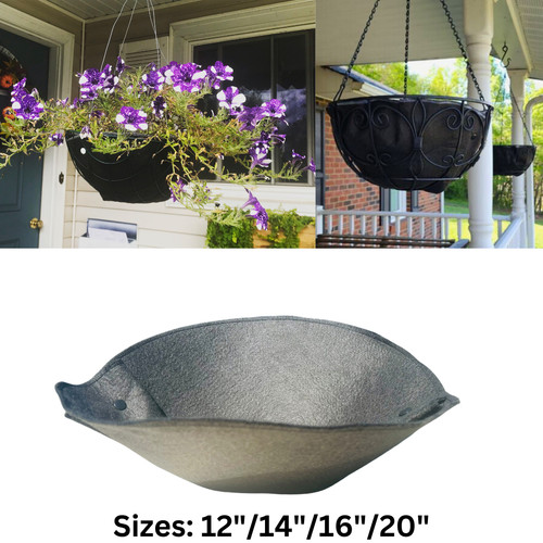 Reusable hanging basket liner - reusable,