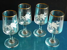 USED 4 GOLD RIMMED SHERRY