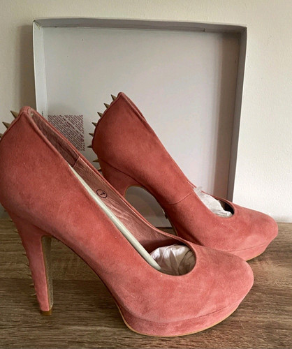 Peach suede platform - platform,, 5inch