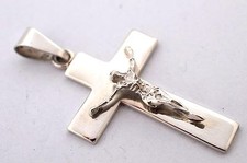 Taxco Mexico 925 Sterling Silver Crucifix Cross Pendant Top. 12 grams  