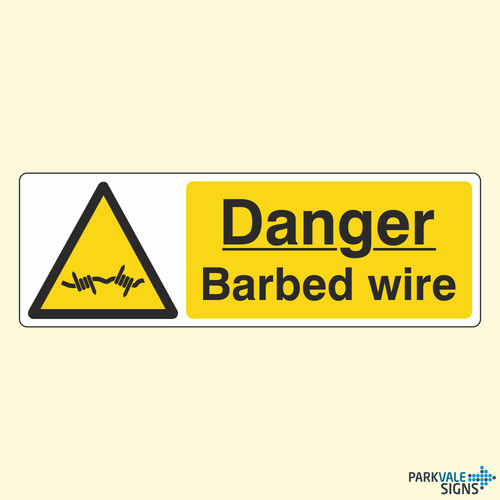 Danger barbed wire - barbed,