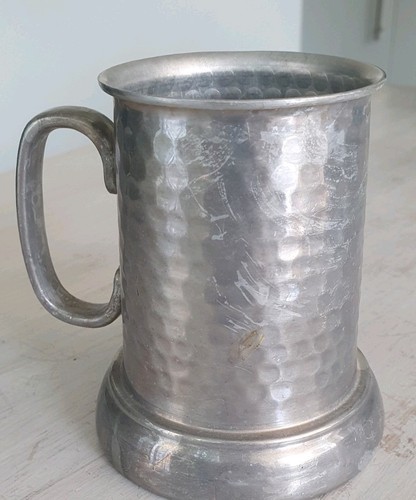 Vintage pewter tankard with - pewter,