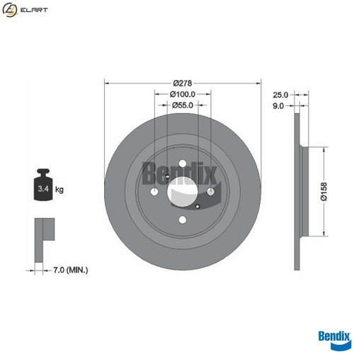 Brake disc bds1376 for - brake,