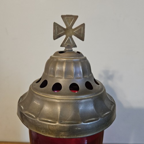 Antique sanctuary lamp smoke - lamp,