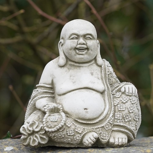 Laughing buddha stone statue - buddha,