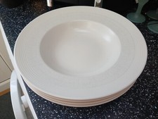PAUL COSTELLOE FOR WEDGWOOD LARGE RIMMED PASTA BOWLS X 4