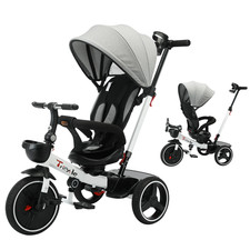 Baby Stroller Tricycle Ride Bike , 5-In-1, Adjustable Canopy, Sitting & Lying,Ce