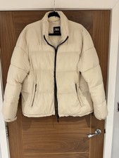 Zara Men’s Cream Warm Puffer Coat Jacket Size M