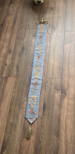 Floral tapestry bell pull with - floral,