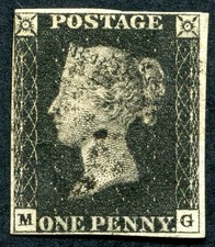 SG2 1840 1d Black plate 6 MG