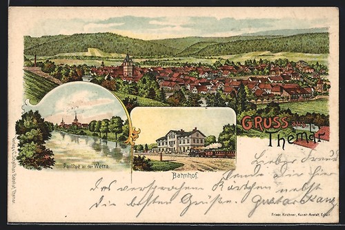 Lithograph themar station - lithograph,