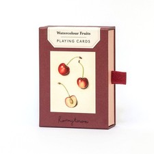 Watercolour Fruits Single Playing Card Deckdraw tuck box quality cards