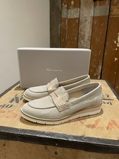 Tamaris 24303 Women's Loafer Shoe In Taupe Leather Slip On Comfort UK 4 New