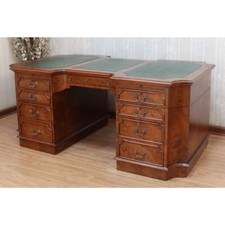 Walnut executive desk - executive,