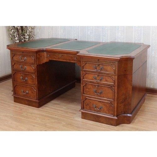 Walnut executive desk with - executive,