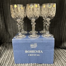 Box Of 6  Bohemia Crystal Wine