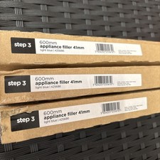 JOBLOT X3 Homebase Classic Shaker Kitchen Filler Panel 600mm X 41mm Light Blue