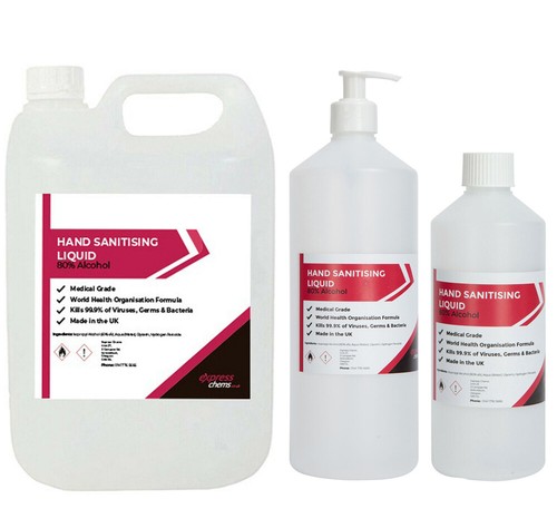 Hand sanitiser liquid 80 - liquid, 80%