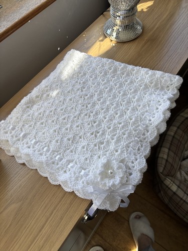 Hand crochet baby shawl - crochet,