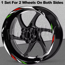 Aprilia V4 TUONO 1100 RSV4 RS Wheel Rim Sticker Decals Set White Green Red
