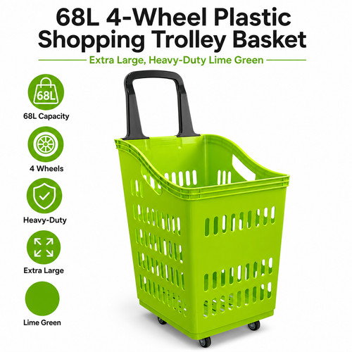 68l wheel plastic shopping - 4-wheel,