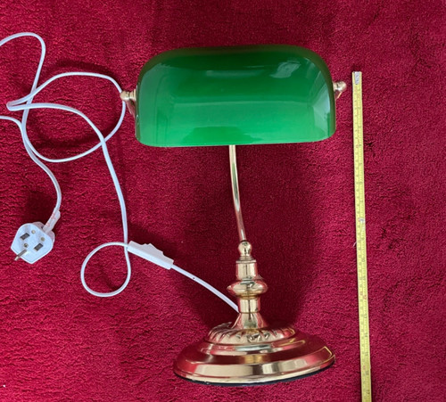 Retro bankers lamp green - -,