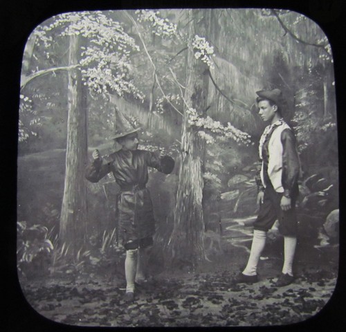 Glass magic lantern - glass, slide