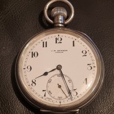VICTORIAN SILVER POCKET WATCH J W BENSON LONDON