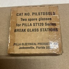 Pilla Spare Glass PILSTDSGLS 2 pack For ST120 Series Break Glass Station, New