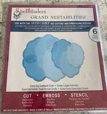 Brand New Rare Spellbinders Grand Nestabilities Dies-LF-251 Big Scalloped Ovals