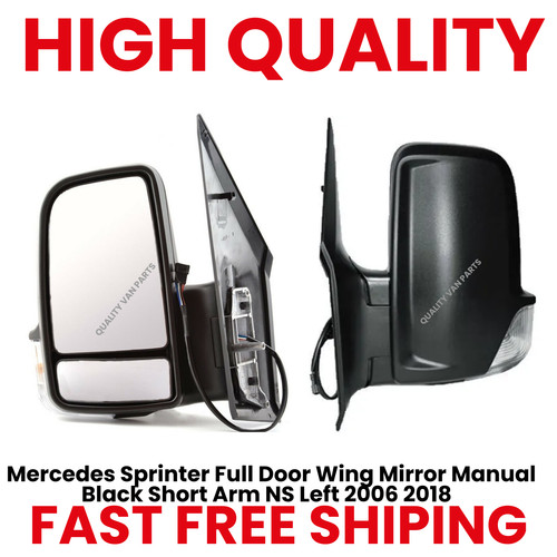 Left manual wing mirror short - left,