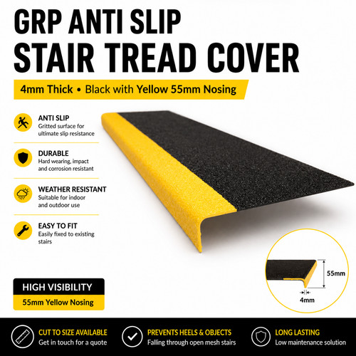 Grp stair tread cover - tread, for