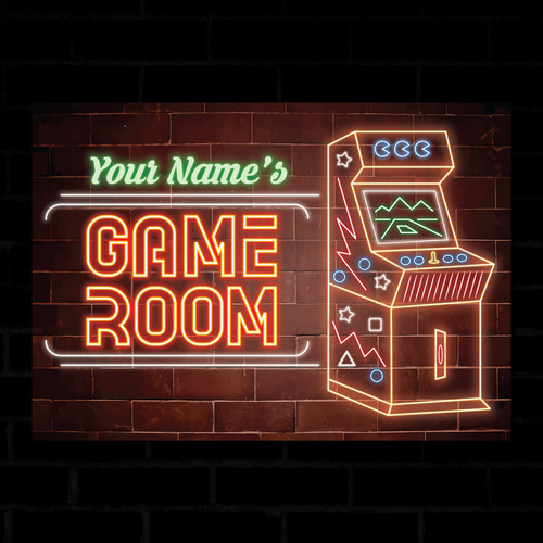 Personalised game room neon - room,