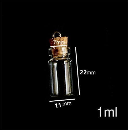 30x cork bottles vials - cork, clear