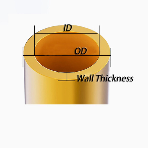 Brass round tube wall - brass,