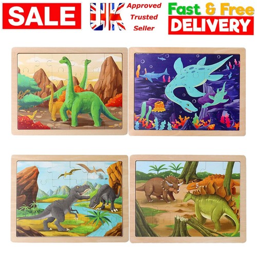 Set wooden puzzles for kids - 4,