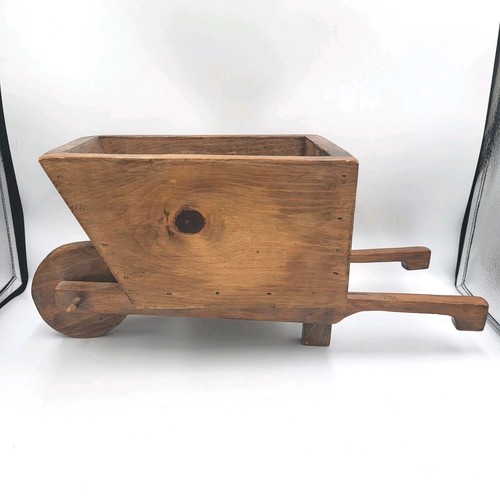 Wooden wheelbarrow planter - wooden,
