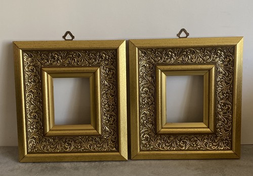 Pair vintage ornate gold - vintage,