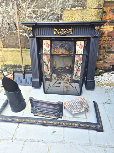 Victorian cast iron - cast, fireplace