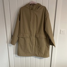 Biege Parka Raincoat Medium Fits Size 14