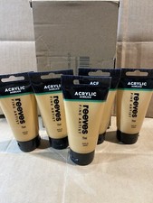 Reeves Acrylic Paint Set | Box Of 5 x  75ml Tubes Gold