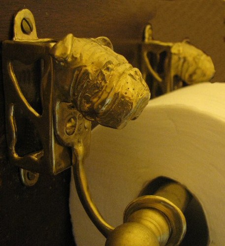 English bulldog bronze toilet - bulldog,