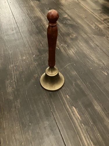Vintage brass hand - brass, bell