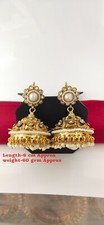 Party wear Indian Jewelry Earring Jumar Bollywood Ethnic Gold Plated Wedding Set