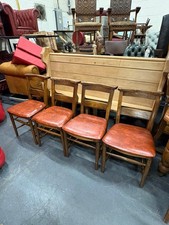 Set Of 4 Vintage Church Chairs
