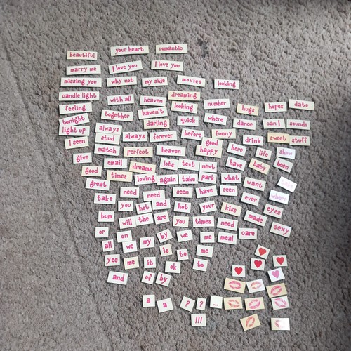 Fridge magnetic poetry - poetry, novelty