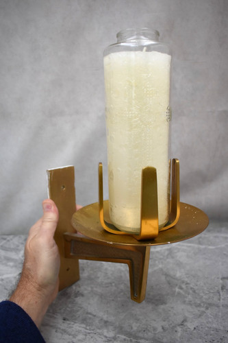 Vintage bronze sanctuary lamp - vintage,