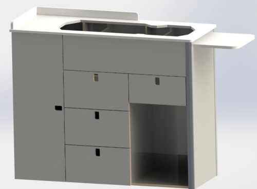 Large pod with front facing - with,